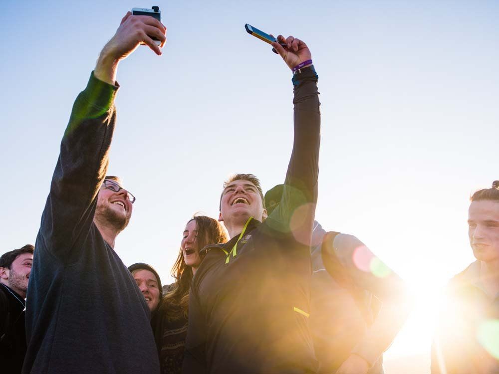 Scout network members taking selfie's